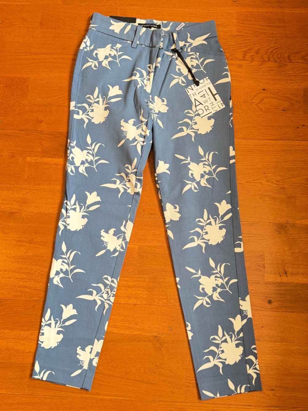 41 Hawthorn Blue Floral Print Pants